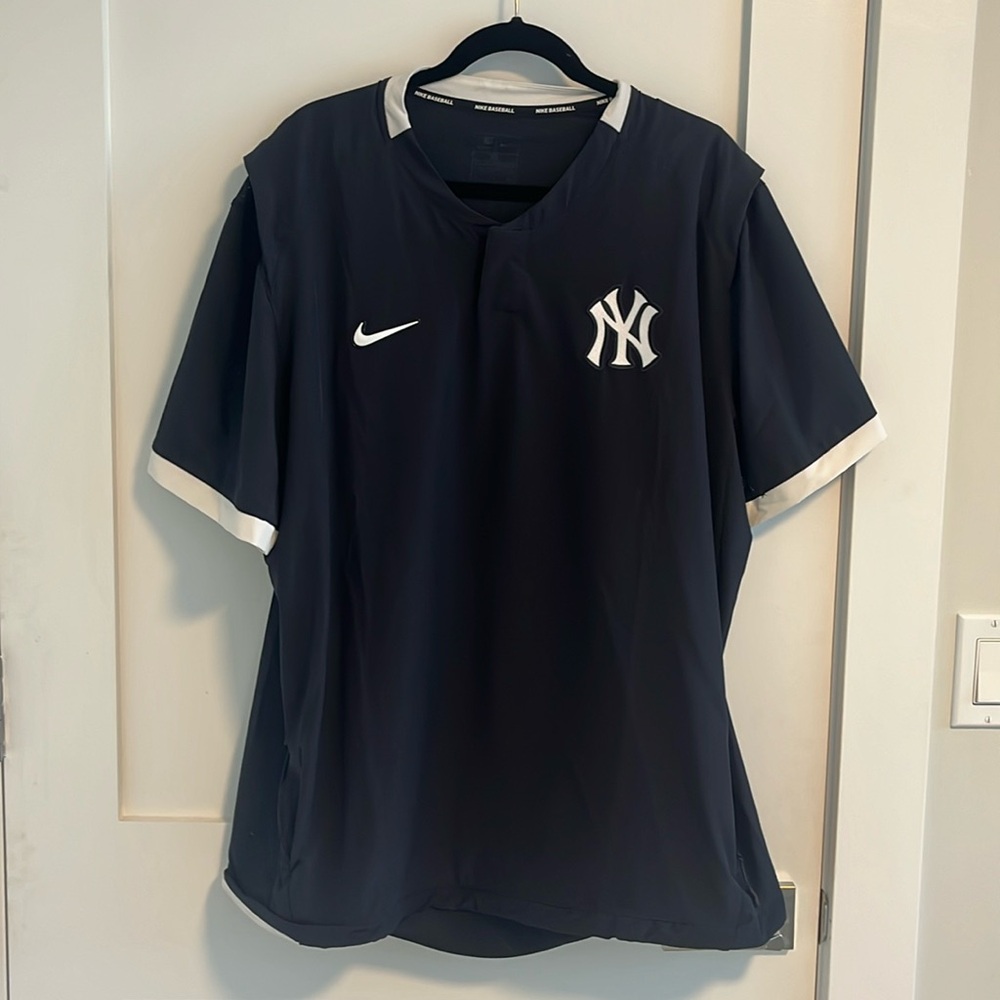New York Yankees Nike Authentic Collection Short Sleeve Pullover Jacket -XL